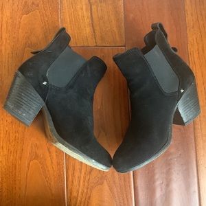 Rag & Bone Black Suede “Devon” Ankle Boots US size 5 Size 35 All Leather Bootie